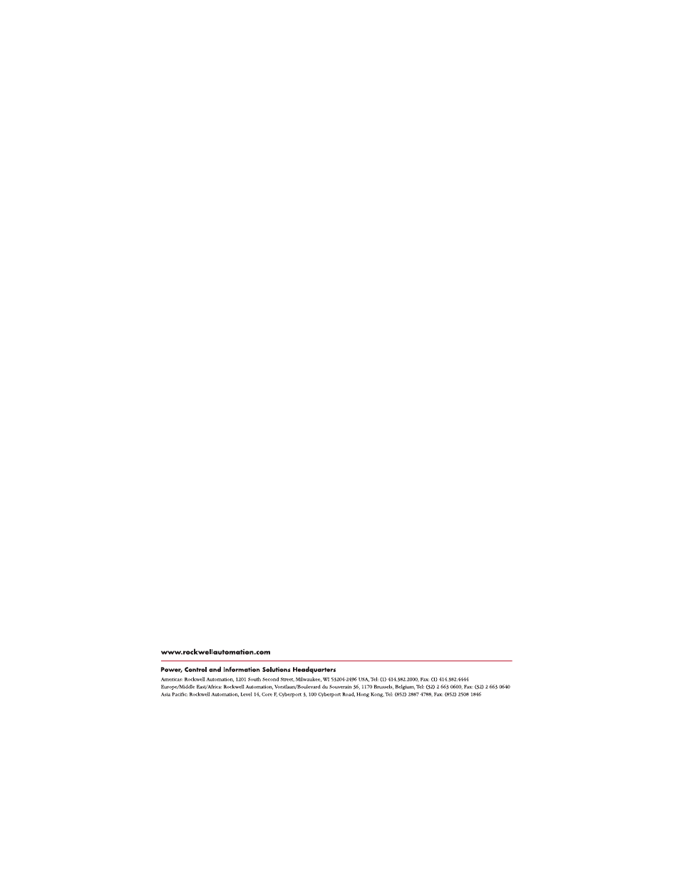 Back cover | Rockwell Automation 1746-HSCE2 Multi-Channel High-Speed Counter Installation Instructions User Manual | Page 20 / 20