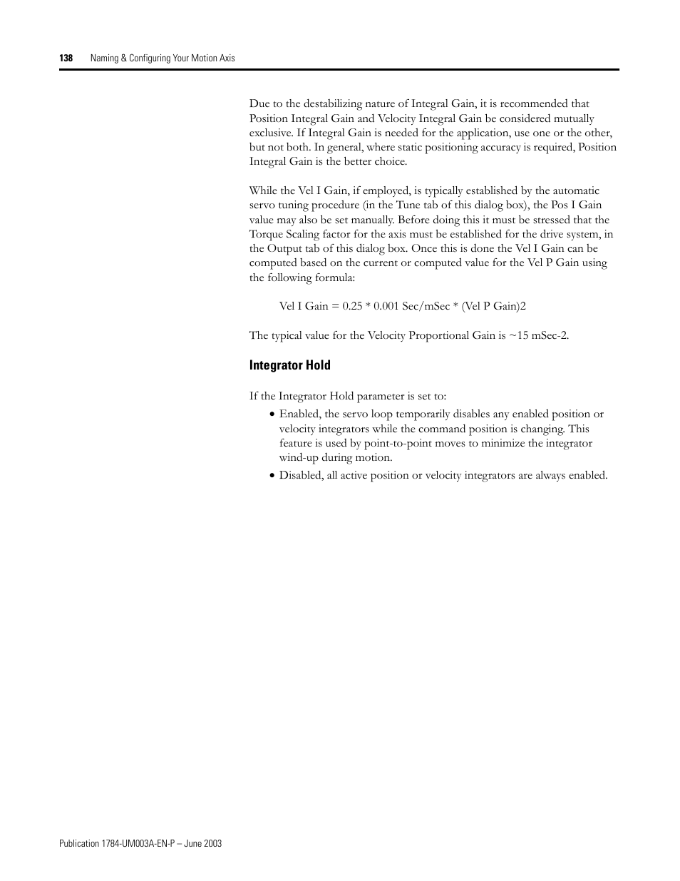 Integrator hold | Rockwell Automation 1784-PM16SE SoftLogix Motion Card Setup and Configuration Manual User Manual | Page 146 / 451