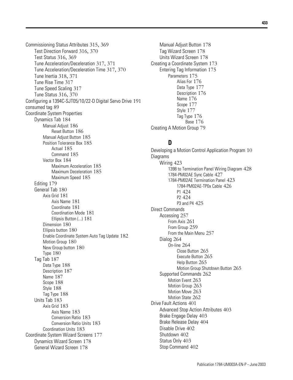 Rockwell Automation 1784-PM16SE SoftLogix Motion Card Setup and Configuration Manual User Manual | Page 441 / 451