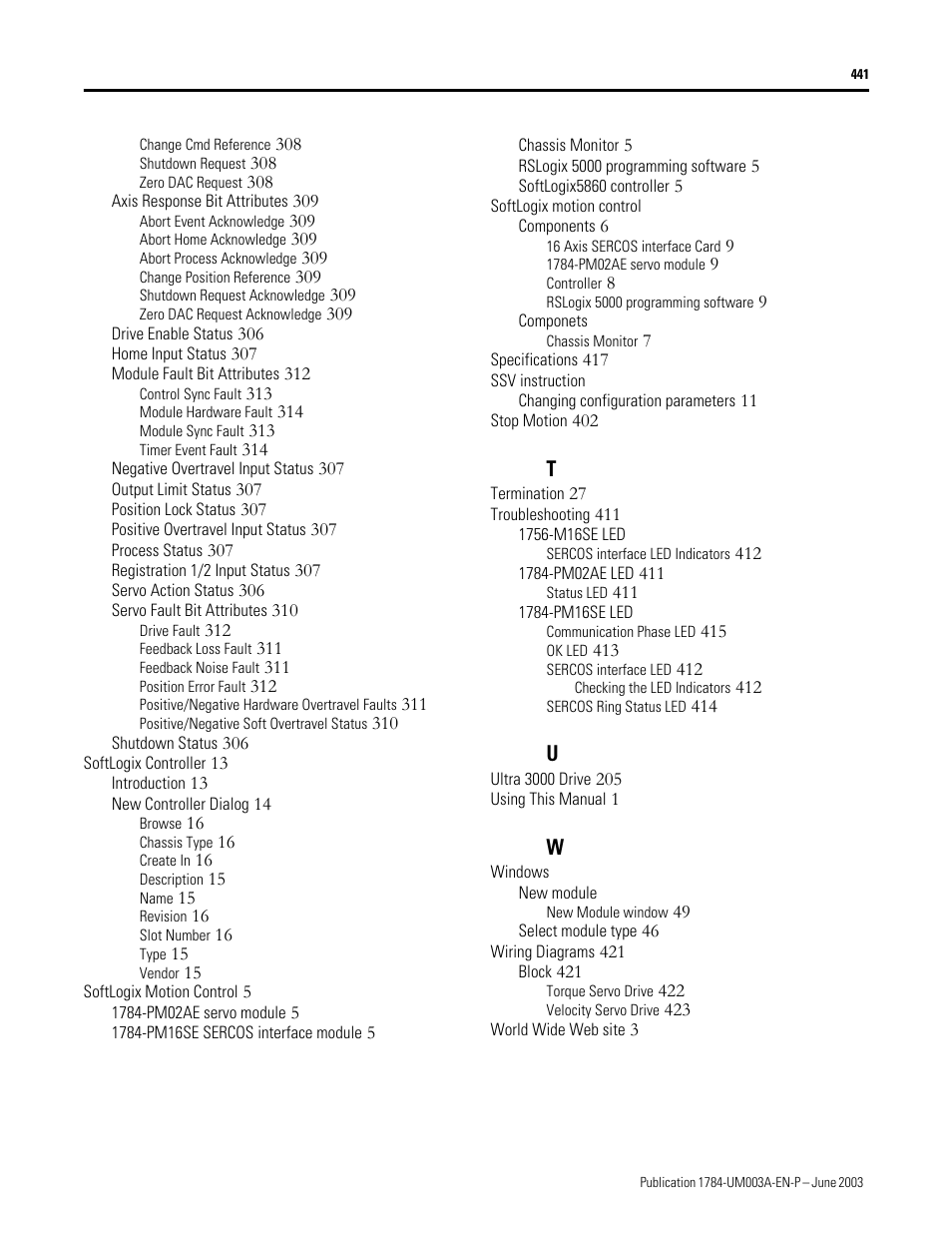 Rockwell Automation 1784-PM16SE SoftLogix Motion Card Setup and Configuration Manual User Manual | Page 449 / 451