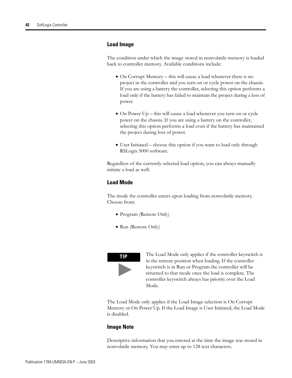 Load image, Load mode, Image note | Rockwell Automation 1784-PM16SE SoftLogix Motion Card Setup and Configuration Manual User Manual | Page 50 / 451