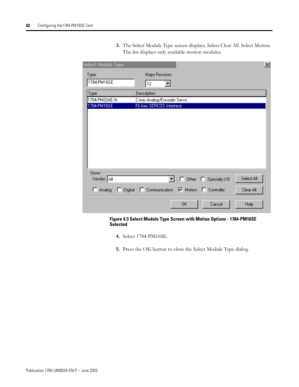 Rockwell Automation 1784-PM16SE SoftLogix Motion Card Setup and Configuration Manual User Manual | Page 70 / 451