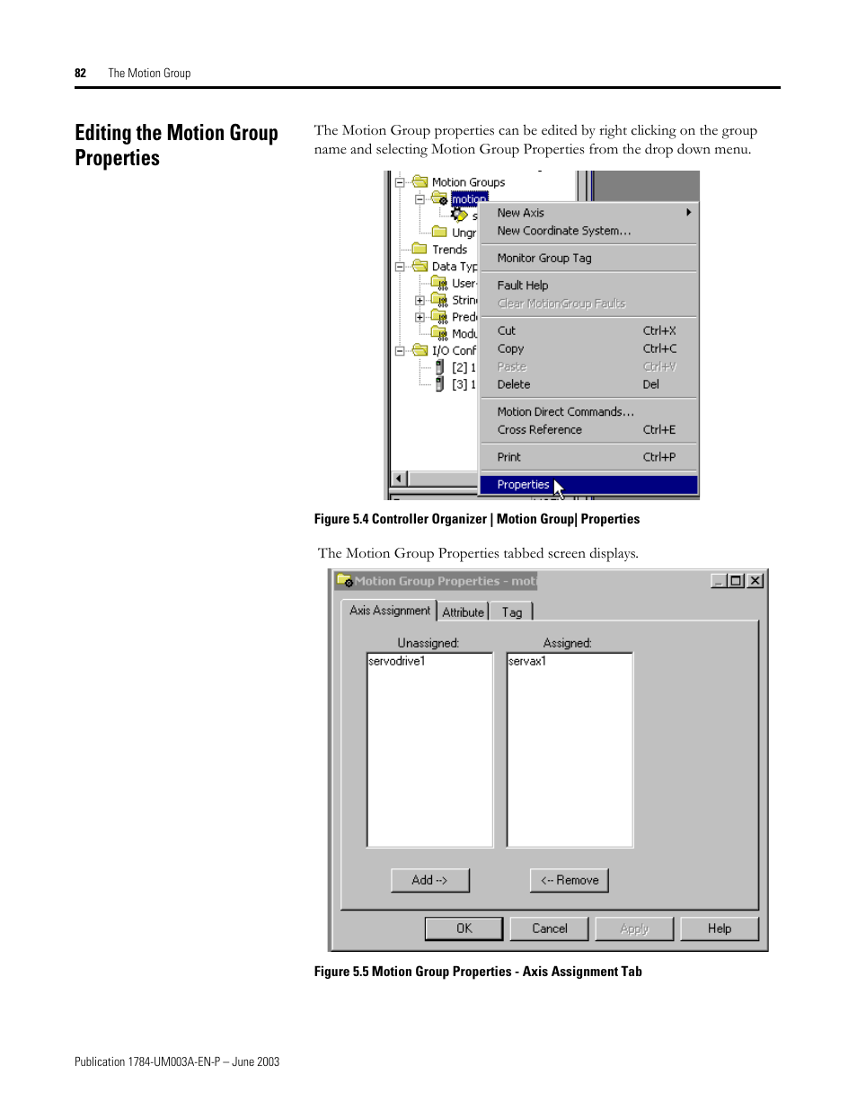 Editing the motion group properties | Rockwell Automation 1784-PM16SE SoftLogix Motion Card Setup and Configuration Manual User Manual | Page 90 / 451