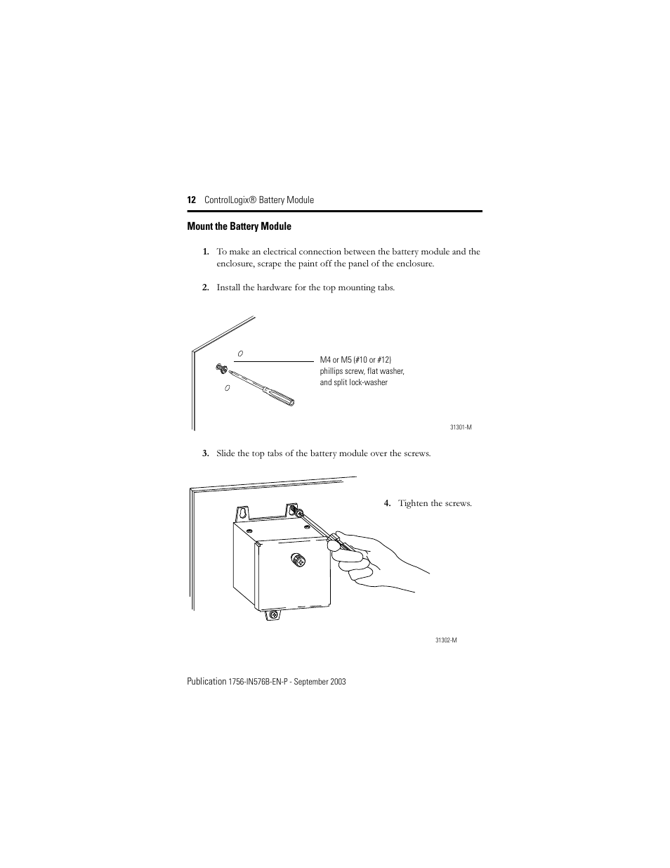 Rockwell Automation 1756-BATM ControlLogix Battery Module Installation Instructions User Manual | Page 12 / 32