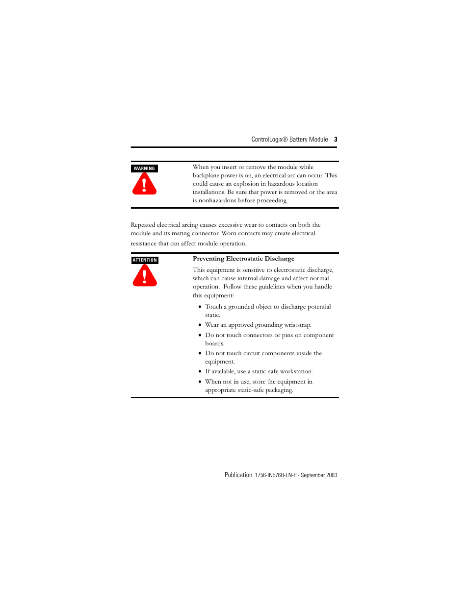 Rockwell Automation 1756-BATM ControlLogix Battery Module Installation Instructions User Manual | Page 3 / 32