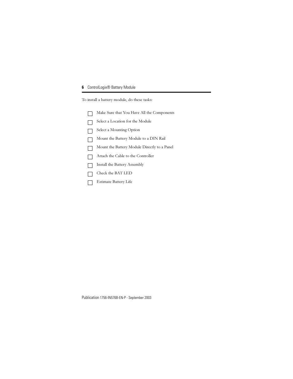 Rockwell Automation 1756-BATM ControlLogix Battery Module Installation Instructions User Manual | Page 6 / 32