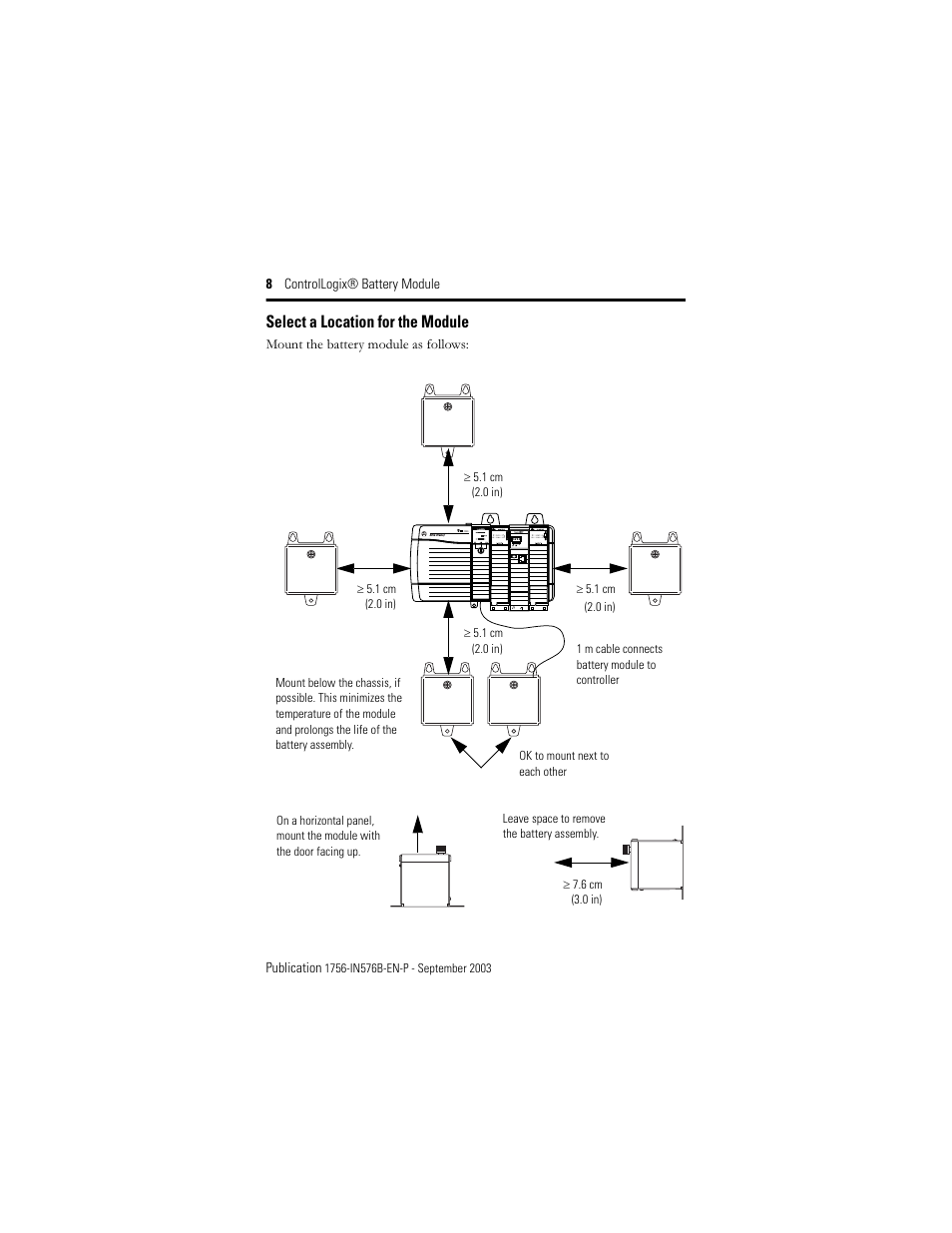 Select a location for the module | Rockwell Automation 1756-BATM ControlLogix Battery Module Installation Instructions User Manual | Page 8 / 32