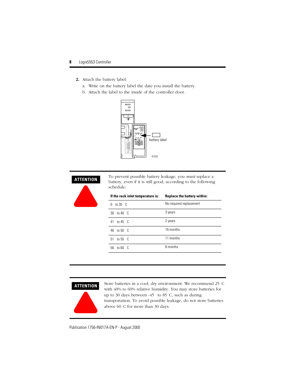 Rockwell Automation 1756-L53 Logix5553 Controller Installation Instructions User Manual | Page 8 / 18