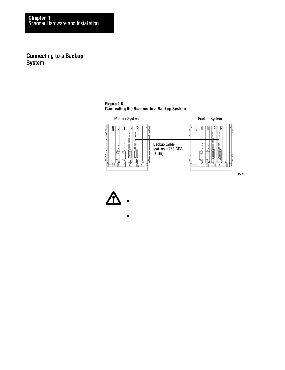 Connecting to a backup system | Rockwell Automation 1775-S5_SR5,D17756.5.5 User Manual  PLC-3 FAMILY I/0 User Manual | Page 21 / 181