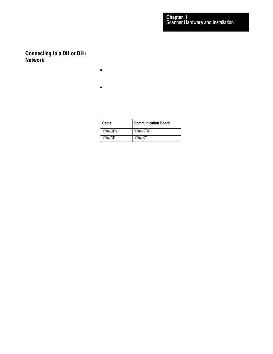 Connecting to a dh or dh+ network | Rockwell Automation 1775-S5_SR5,D17756.5.5 User Manual  PLC-3 FAMILY I/0 User Manual | Page 22 / 181