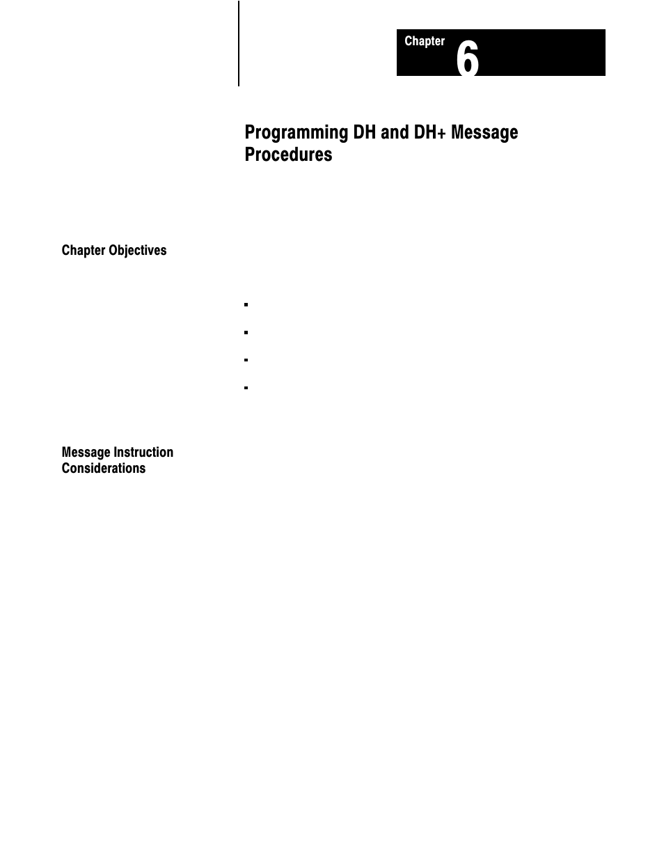 6 - programming dh and dh+ message procedures, Programming dh and dh+ message procedures | Rockwell Automation 1775-S5_SR5,D17756.5.5 User Manual  PLC-3 FAMILY I/0 User Manual | Page 92 / 181