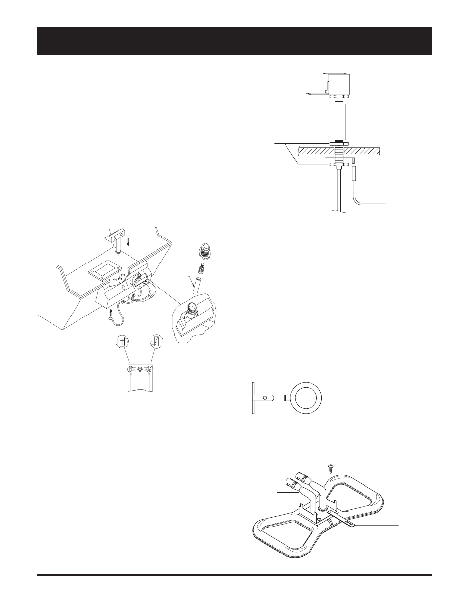 Burner stabilizing arm, Rill, Ssembly igniter assembly | Installing the igniter, Portable cart models only) | Broilmaster P3 User Manual | Page 8 / 24