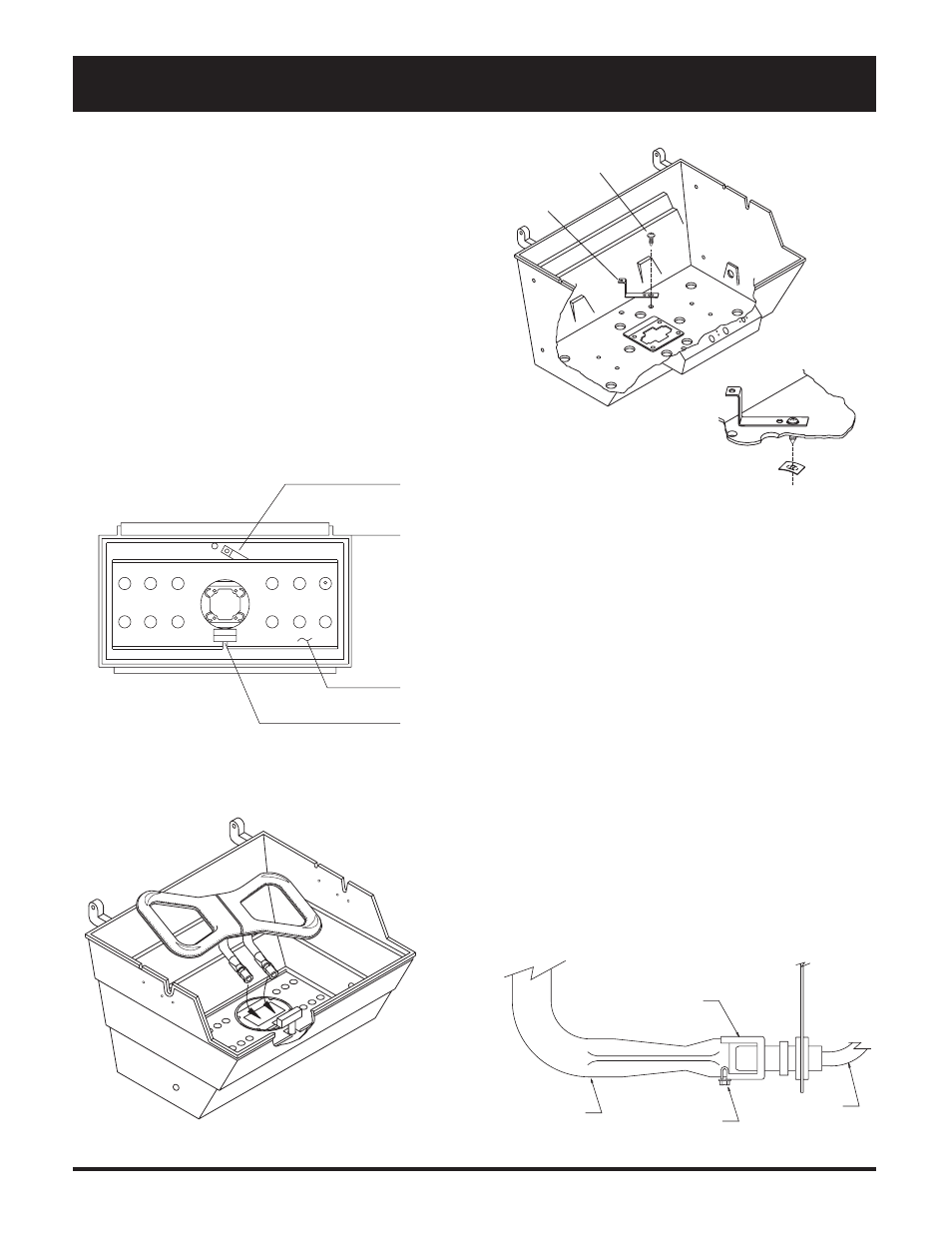 Rill, Ssembly burner stabilizing bracket, Radiation shield | Installing the burner | Broilmaster P3 User Manual | Page 9 / 24