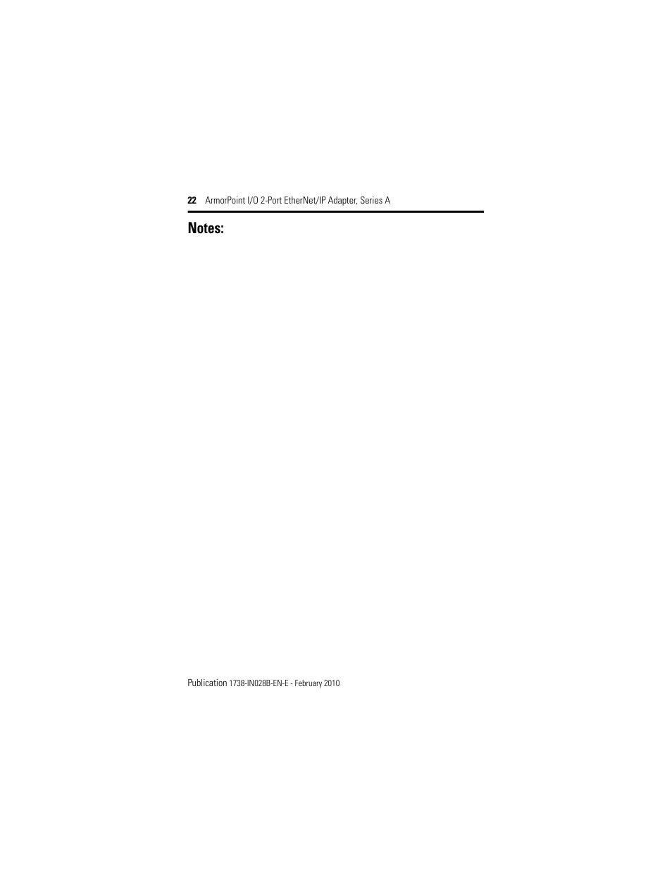 Rockwell Automation 1738-AENTR Armorpoint 2 Port Enet Adapter User Manual | Page 22 / 24