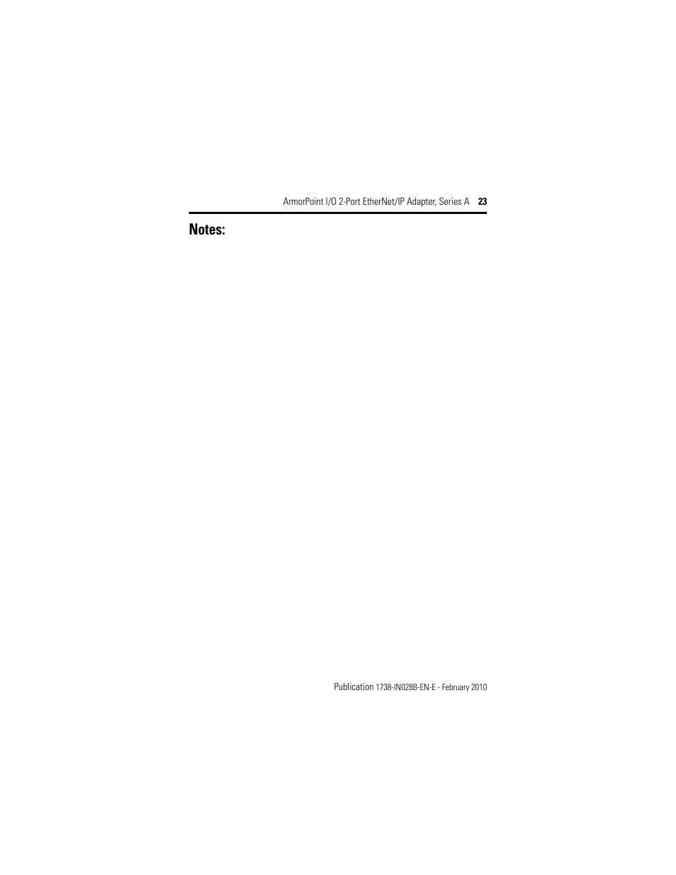 Rockwell Automation 1738-AENTR Armorpoint 2 Port Enet Adapter User Manual | Page 23 / 24