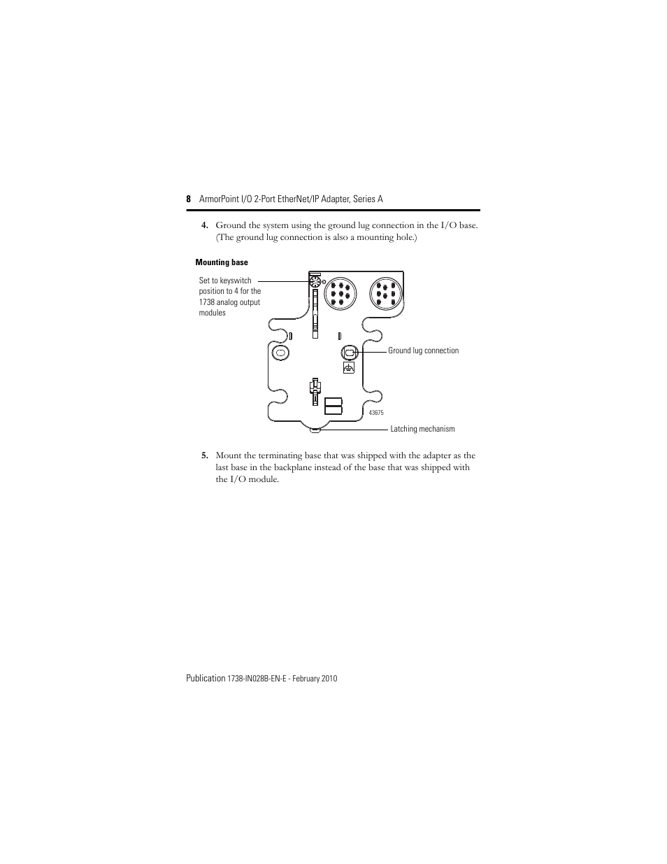 Rockwell Automation 1738-AENTR Armorpoint 2 Port Enet Adapter User Manual | Page 8 / 24