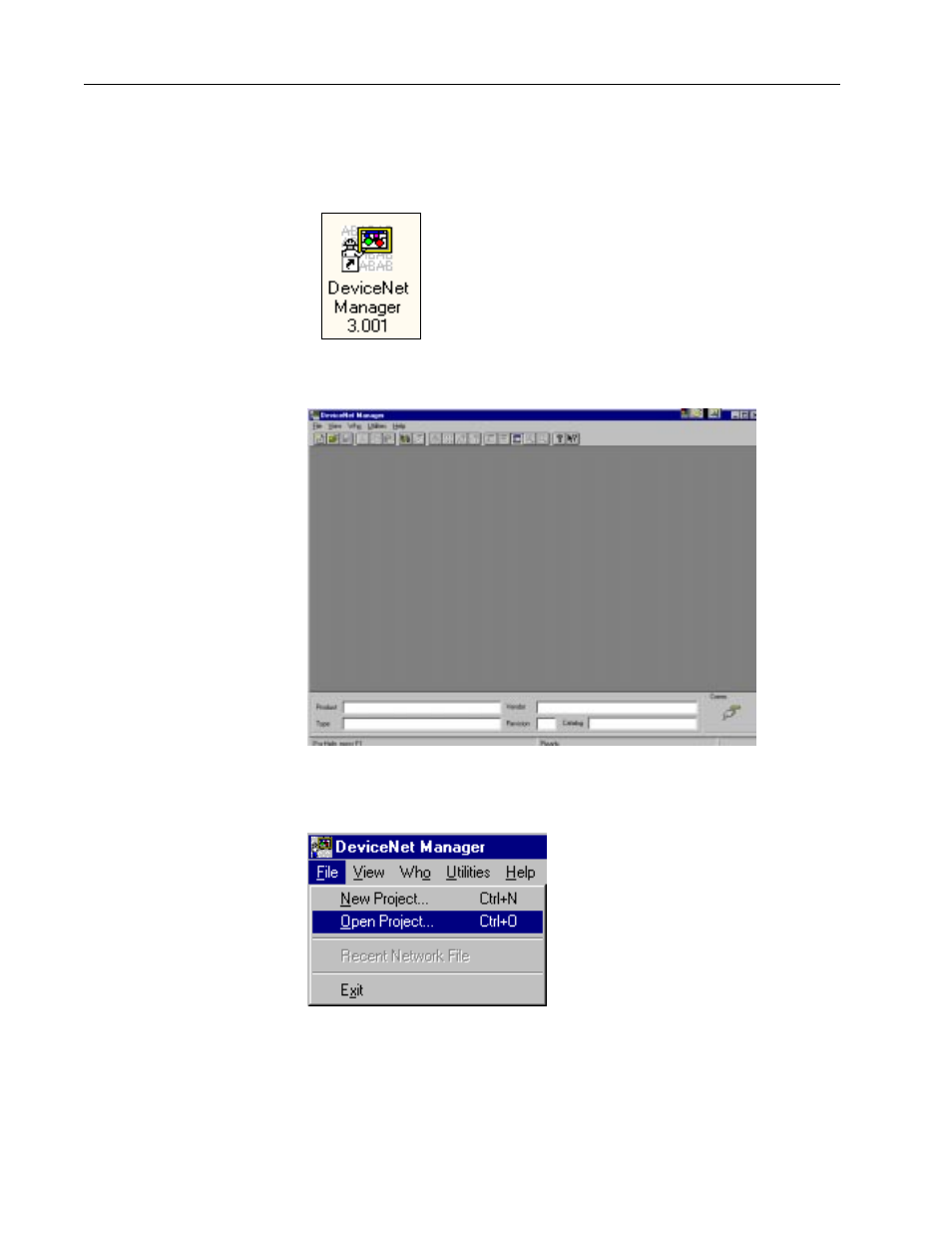 Starting the software | Rockwell Automation DeviceNet SEMINAR LAB EX User Manual | Page 6 / 71