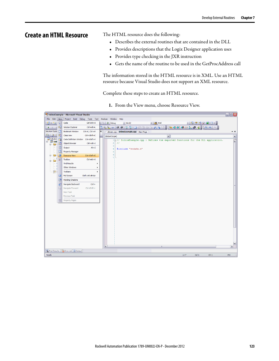 Create an html resource | Rockwell Automation 1789-L10_L30_L60 SoftLogix 5800 System User Manual User Manual | Page 123 / 268