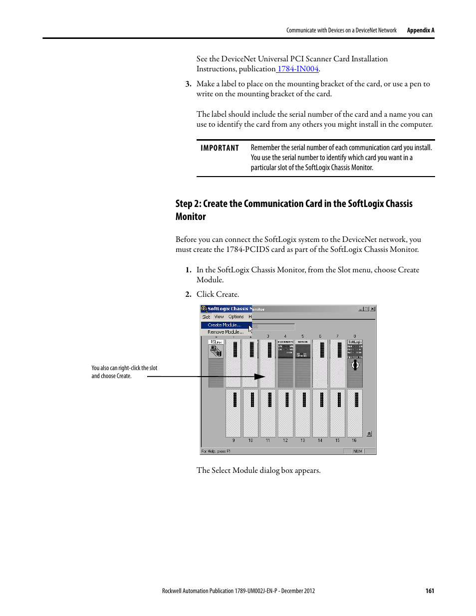 Monitor | Rockwell Automation 1789-L10_L30_L60 SoftLogix 5800 System User Manual User Manual | Page 161 / 268