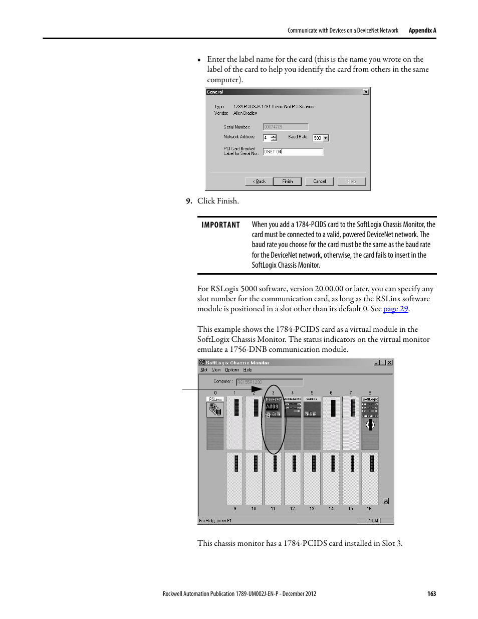 Rockwell Automation 1789-L10_L30_L60 SoftLogix 5800 System User Manual User Manual | Page 163 / 268