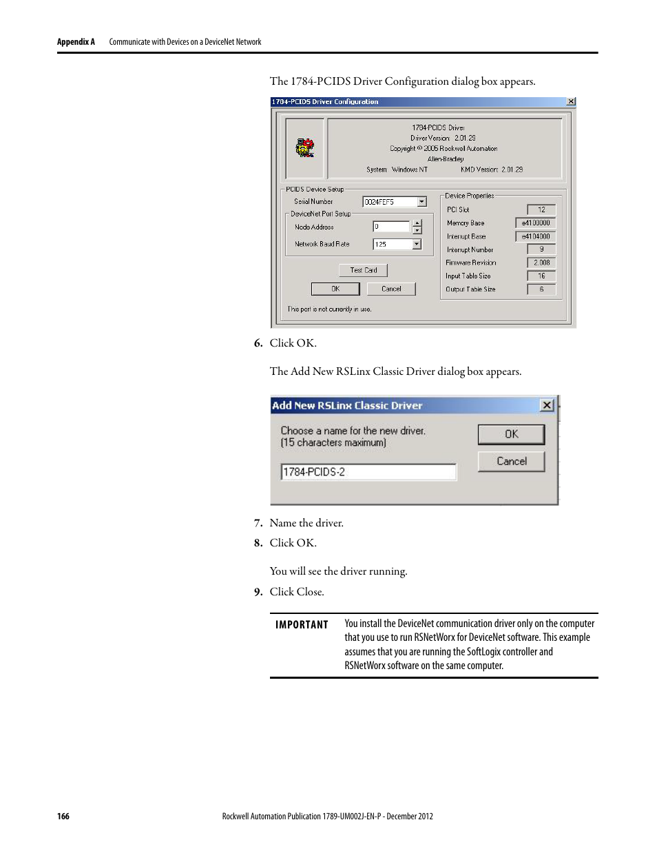 Rockwell Automation 1789-L10_L30_L60 SoftLogix 5800 System User Manual User Manual | Page 166 / 268