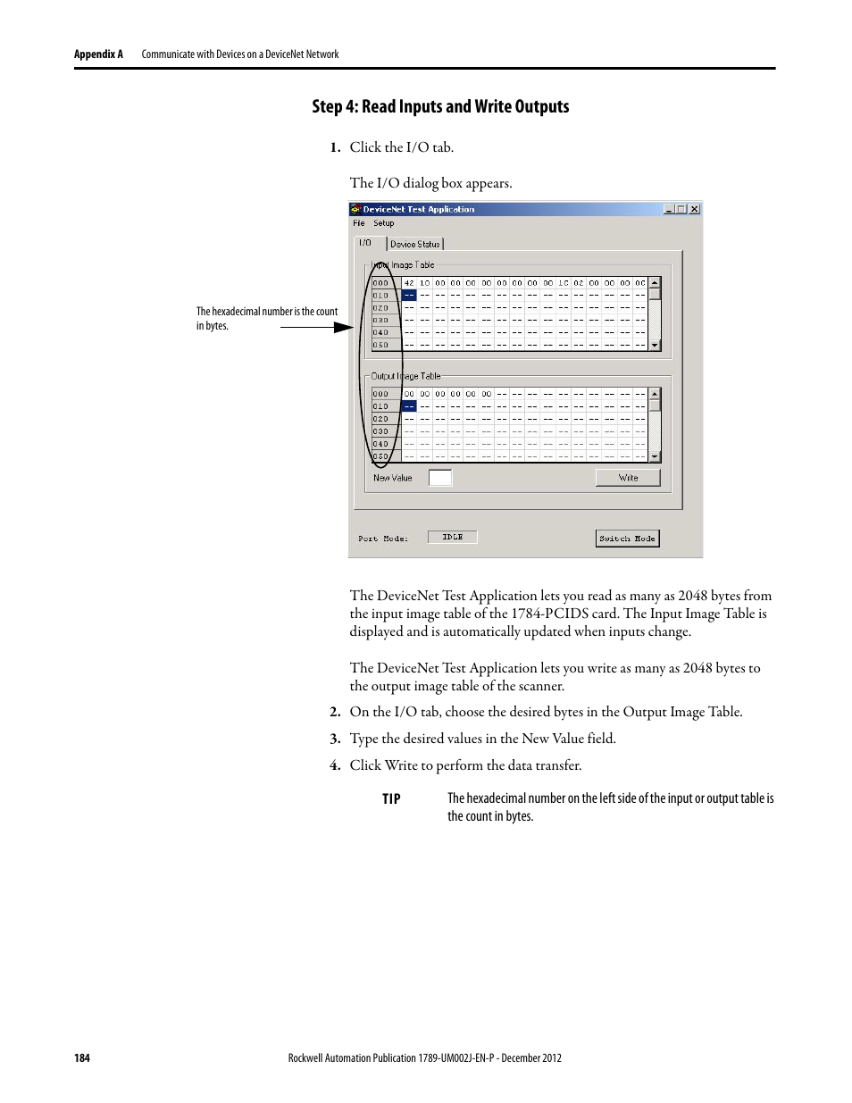 Step 4: read inputs and write outputs | Rockwell Automation 1789-L10_L30_L60 SoftLogix 5800 System User Manual User Manual | Page 184 / 268