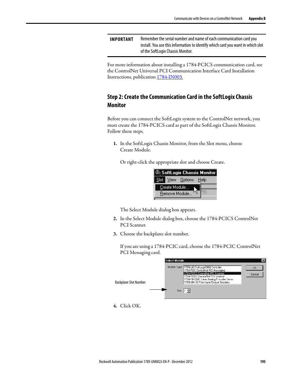 Monitor | Rockwell Automation 1789-L10_L30_L60 SoftLogix 5800 System User Manual User Manual | Page 195 / 268