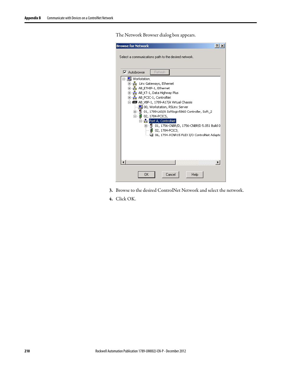 Rockwell Automation 1789-L10_L30_L60 SoftLogix 5800 System User Manual User Manual | Page 210 / 268