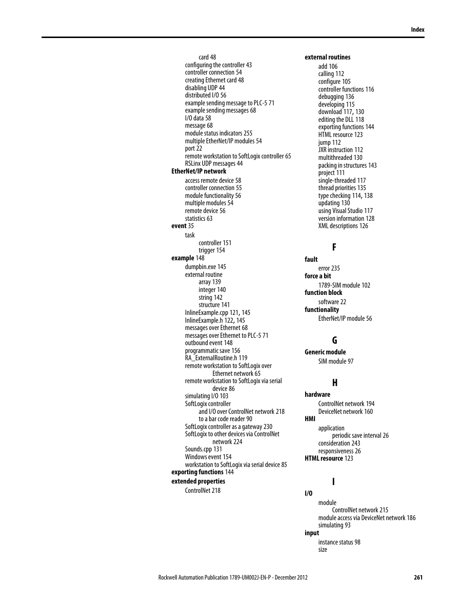 Rockwell Automation 1789-L10_L30_L60 SoftLogix 5800 System User Manual User Manual | Page 261 / 268