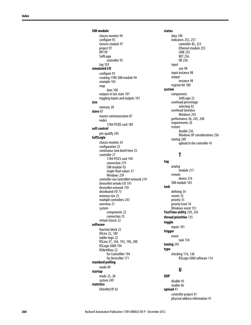 Rockwell Automation 1789-L10_L30_L60 SoftLogix 5800 System User Manual User Manual | Page 264 / 268
