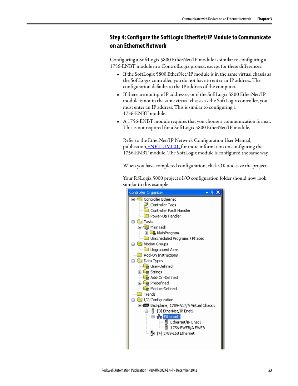 Communicate on an ethernet network | Rockwell Automation 1789-L10_L30_L60 SoftLogix 5800 System User Manual User Manual | Page 53 / 268