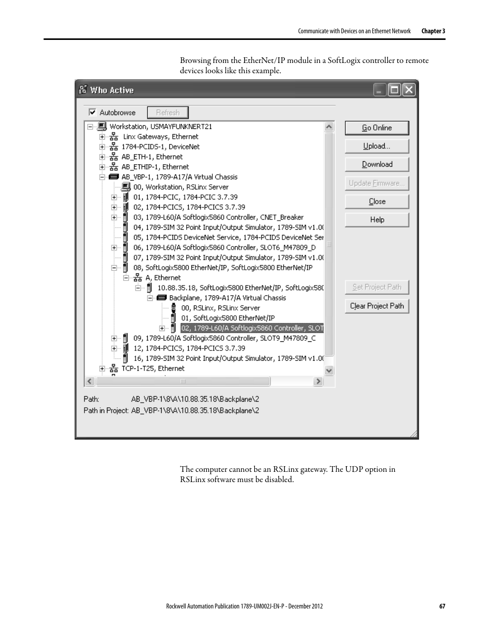 Rockwell Automation 1789-L10_L30_L60 SoftLogix 5800 System User Manual User Manual | Page 67 / 268