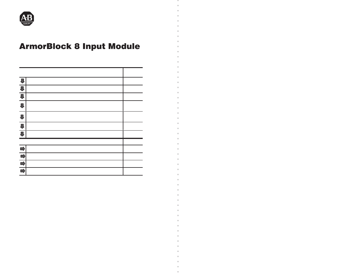 Rockwell Automation 1792-IB8/B INSTL.INST ARMOR BLOCK 8 INPUT User Manual | 36 pages