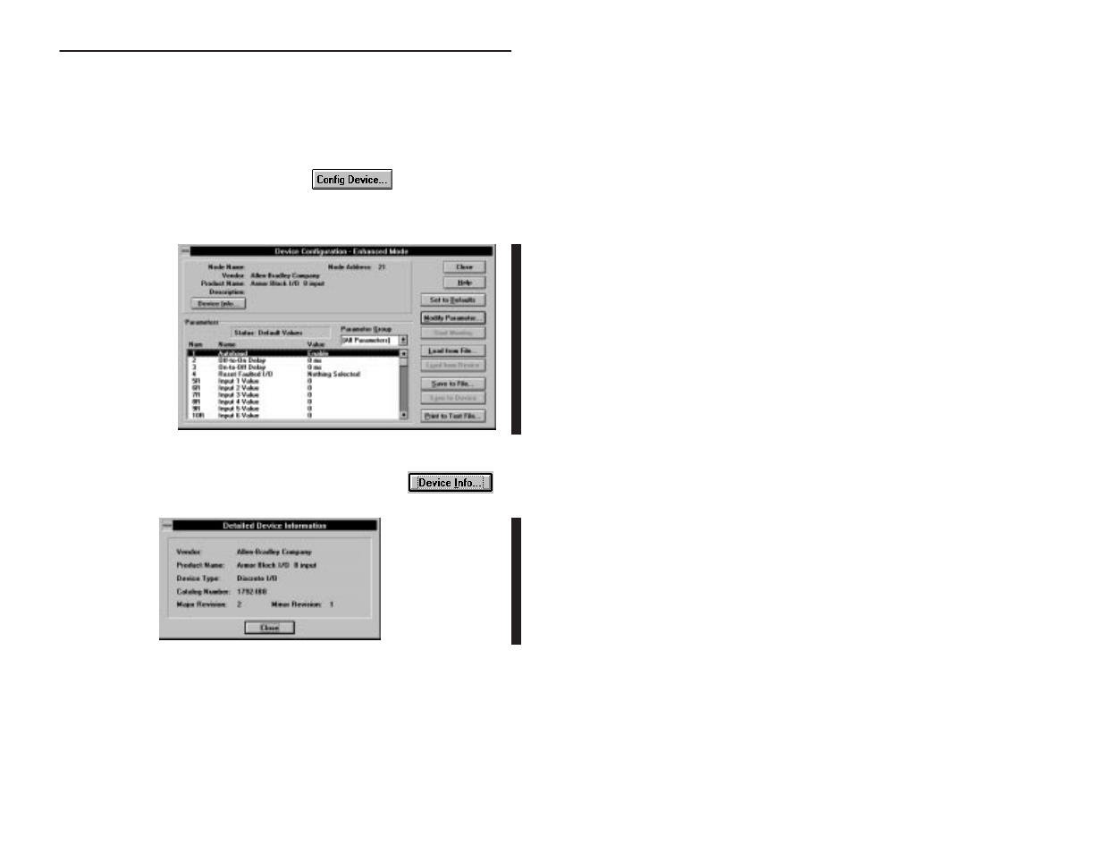 Configure your device parameters | Rockwell Automation 1792-IB8/B INSTL.INST ARMOR BLOCK 8 INPUT User Manual | Page 13 / 36