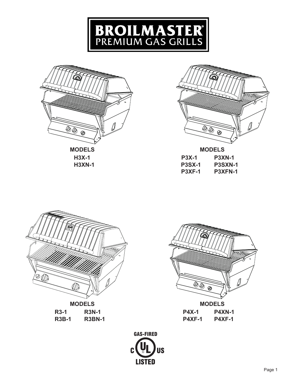 Broilmaster P3XN-1 User Manual | 52 pages