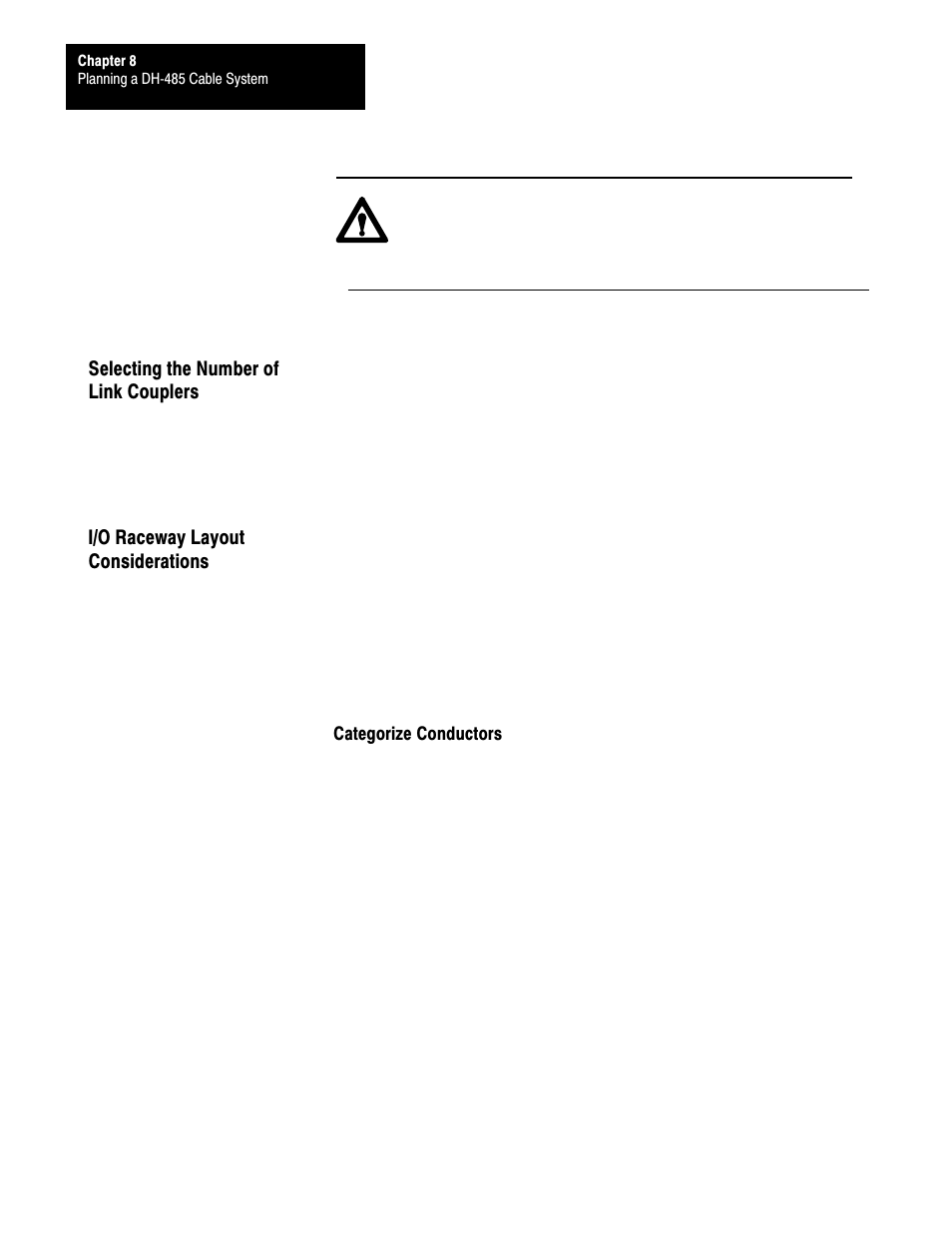 Selecting the number of link couplers, I/o raceway layout considerations | Rockwell Automation 1770 DH,DHII,DH485 CABLE User Manual | Page 105 / 128
