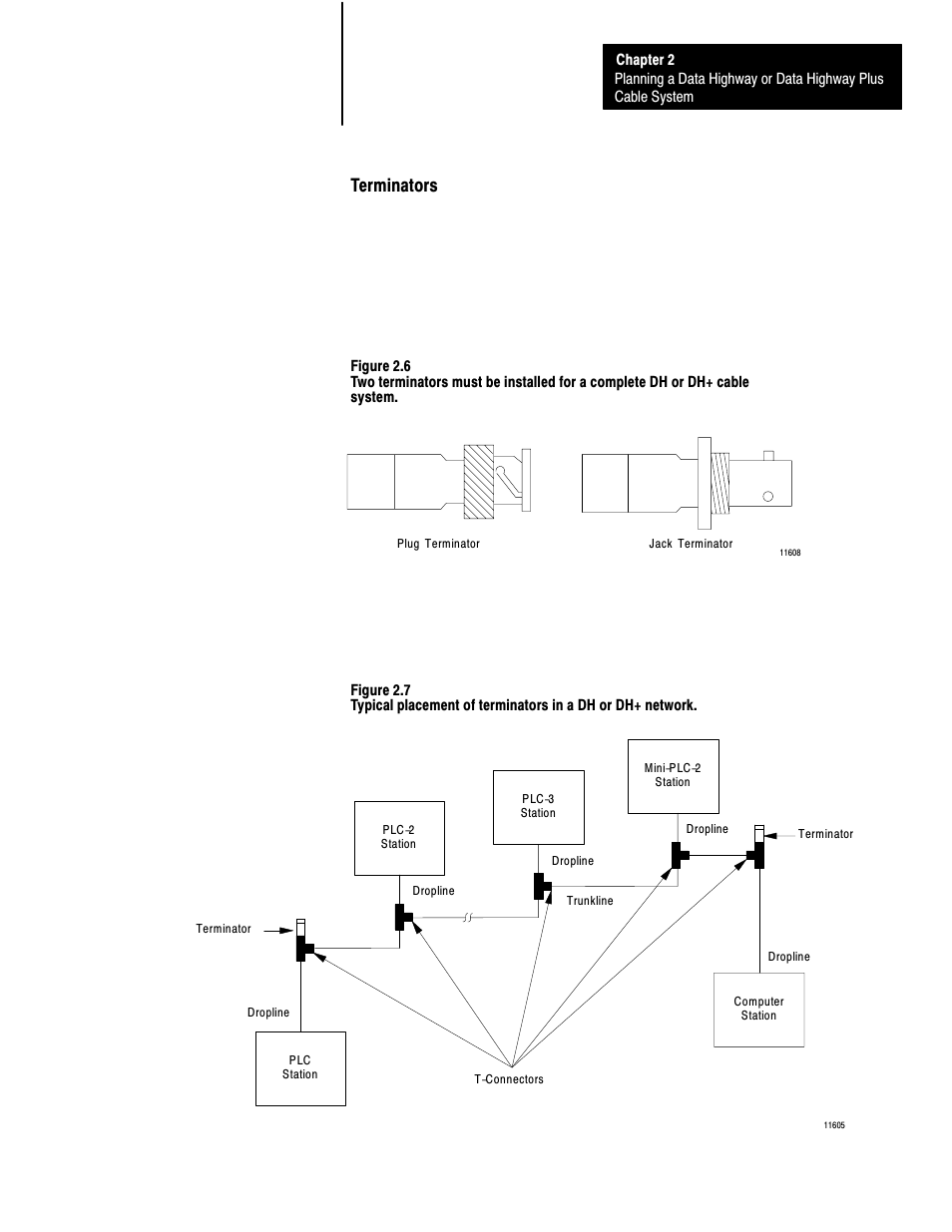 Terminators | Rockwell Automation 1770 DH,DHII,DH485 CABLE User Manual | Page 27 / 128