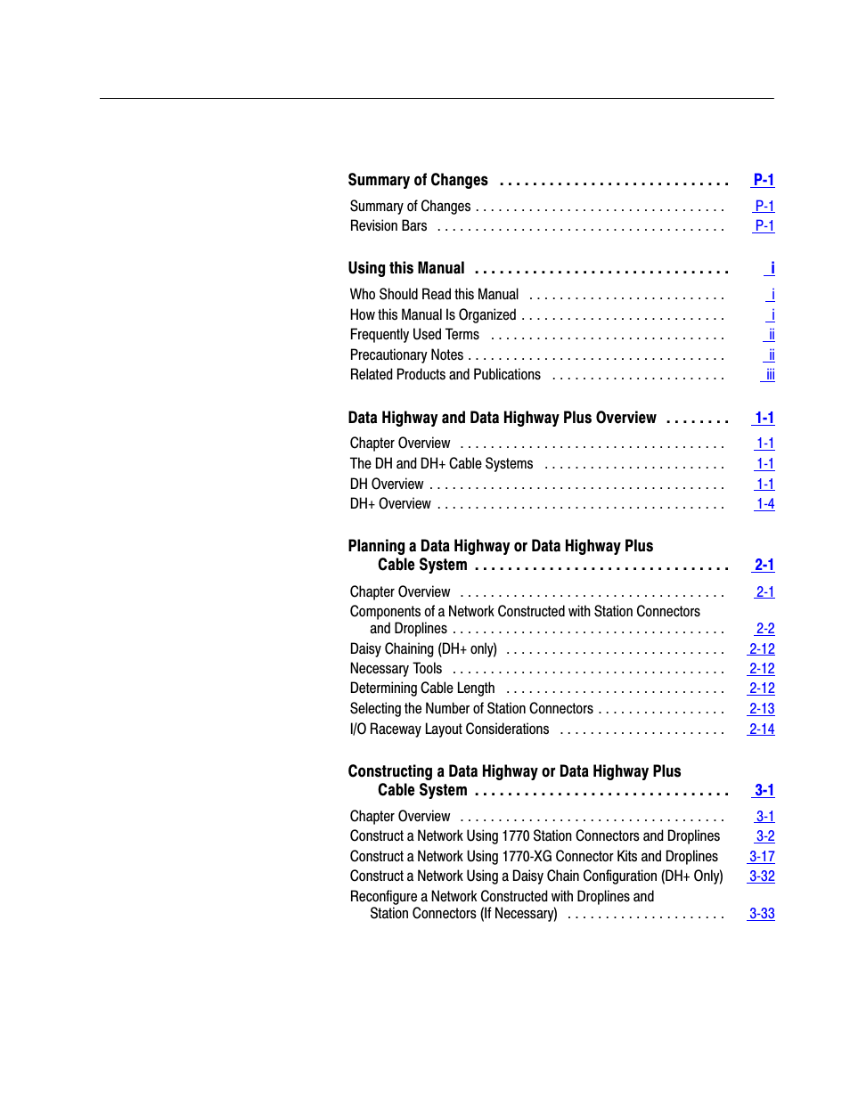 Rockwell Automation 1770 DH,DHII,DH485 CABLE User Manual | Page 4 / 128