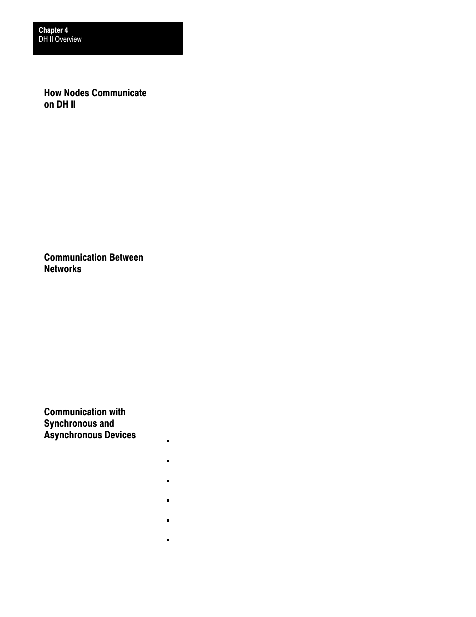 How nodes communicate on dh ii, Communication between networks | Rockwell Automation 1770 DH,DHII,DH485 CABLE User Manual | Page 75 / 128