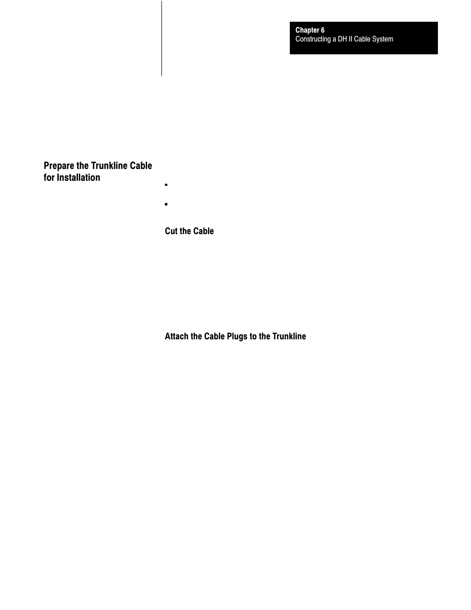 Prepare the trunkline cable for installation | Rockwell Automation 1770 DH,DHII,DH485 CABLE User Manual | Page 94 / 128