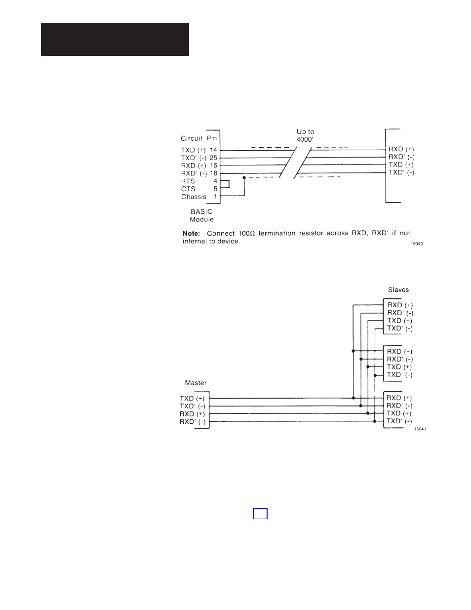 Device in a multi-drop configuration (figure 4.10), 5 connecting rs-422 devices (continued) | Rockwell Automation 1771-DB Basic Module User Manual - Series A User Manual | Page 36 / 167