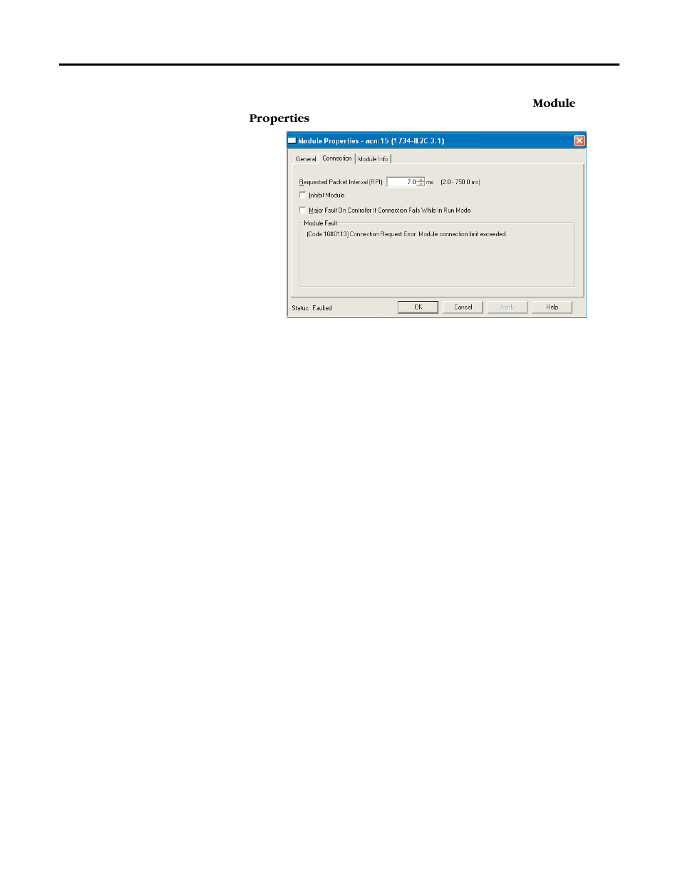 Connection limit exceeded error | Rockwell Automation 1734-ACNR POINT I/O ControlNet Adapter User Manual User Manual | Page 23 / 110