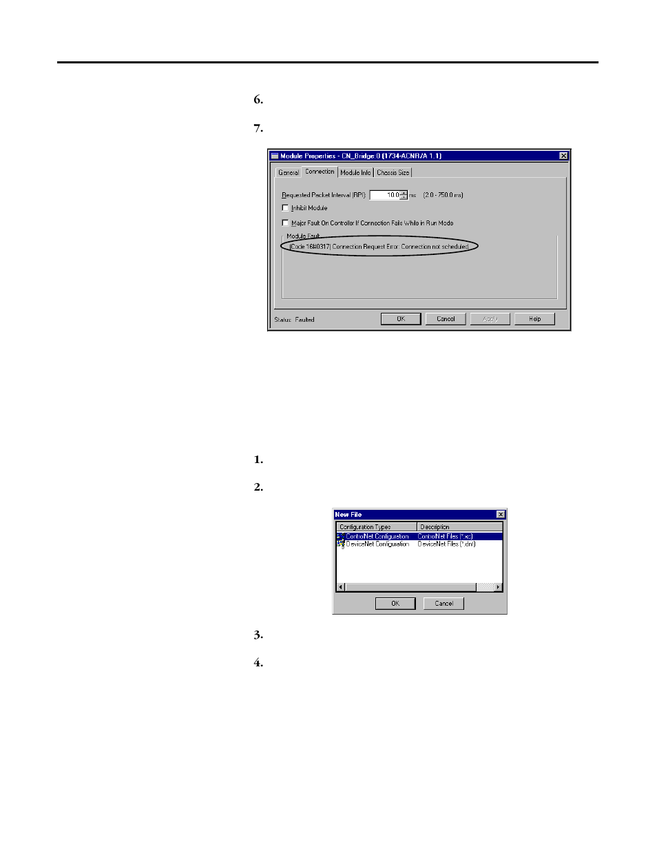 Schedule i/o module connections | Rockwell Automation 1734-ACNR POINT I/O ControlNet Adapter User Manual User Manual | Page 47 / 110