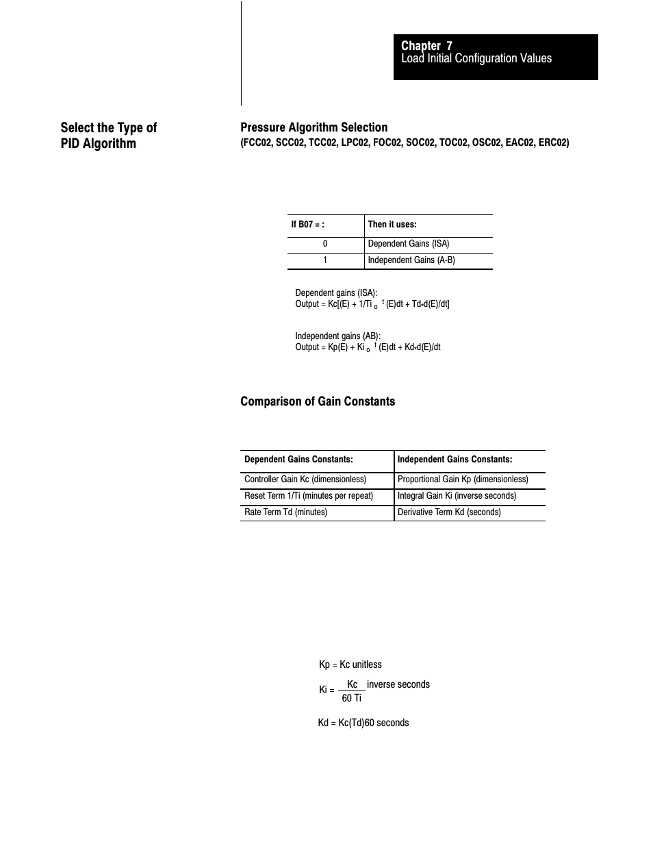 Select the type of pid algorithm, 7ć25 | Rockwell Automation 1771-QDC, D17716.5.87(Passport) CLAMP AND EJECT MODE User Manual | Page 101 / 236