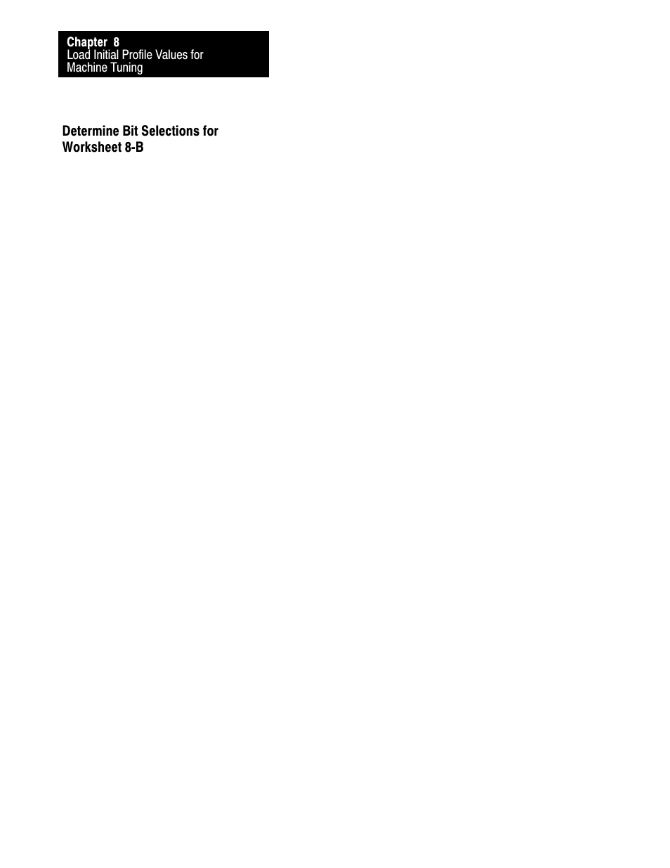 Determine bit selections for worksheet 8-b, 8ć10 | Rockwell Automation 1771-QDC, D17716.5.87(Passport) CLAMP AND EJECT MODE User Manual | Page 124 / 236