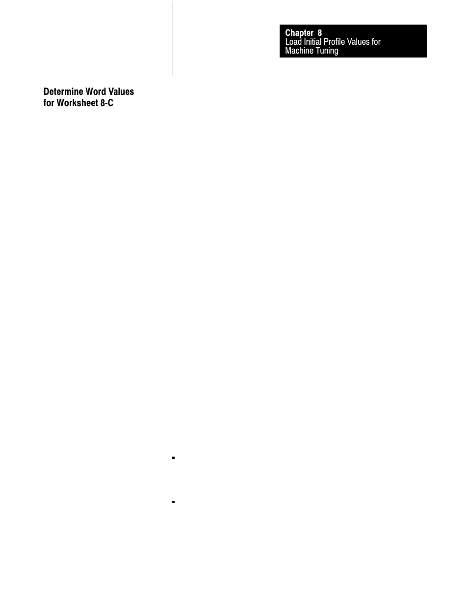 Determine word values for worksheet 8-c, 8ć19 | Rockwell Automation 1771-QDC, D17716.5.87(Passport) CLAMP AND EJECT MODE User Manual | Page 133 / 236