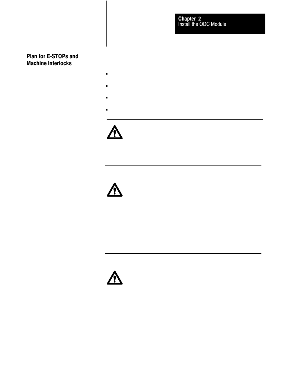 Plan for e stops and machine interlocks, 2ć11 | Rockwell Automation 1771-QDC, D17716.5.87(Passport) CLAMP AND EJECT MODE User Manual | Page 32 / 236