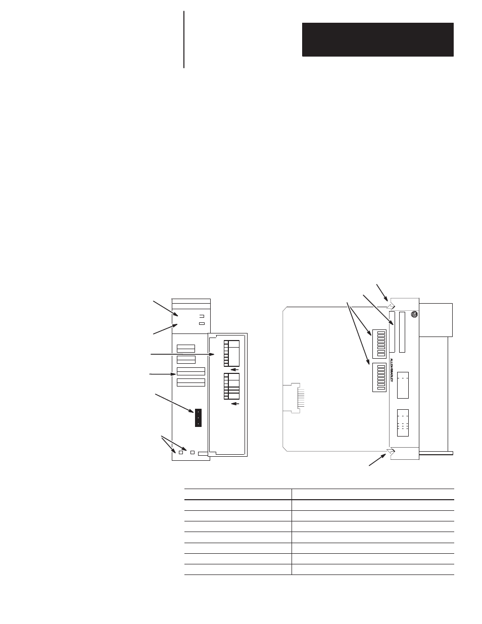 1 - overview, Hardware overview, Overview | Chapter, System overview, Scanner image division, Cable tie slots, Side label, Door label self–locking tab | Rockwell Automation 1747-DCM,D17476.8 Direct Communication Module User Manual | Page 15 / 80