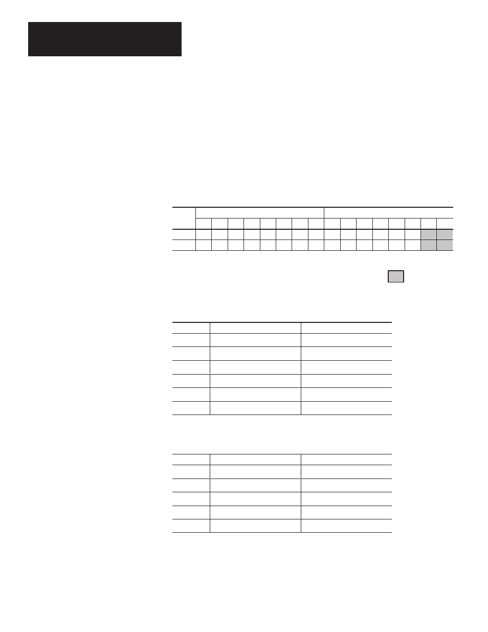 Dip switch settings, System configuration for rack 1, System configuration for rack 2 | Rockwell Automation 1747-DCM,D17476.8 Direct Communication Module User Manual | Page 56 / 80