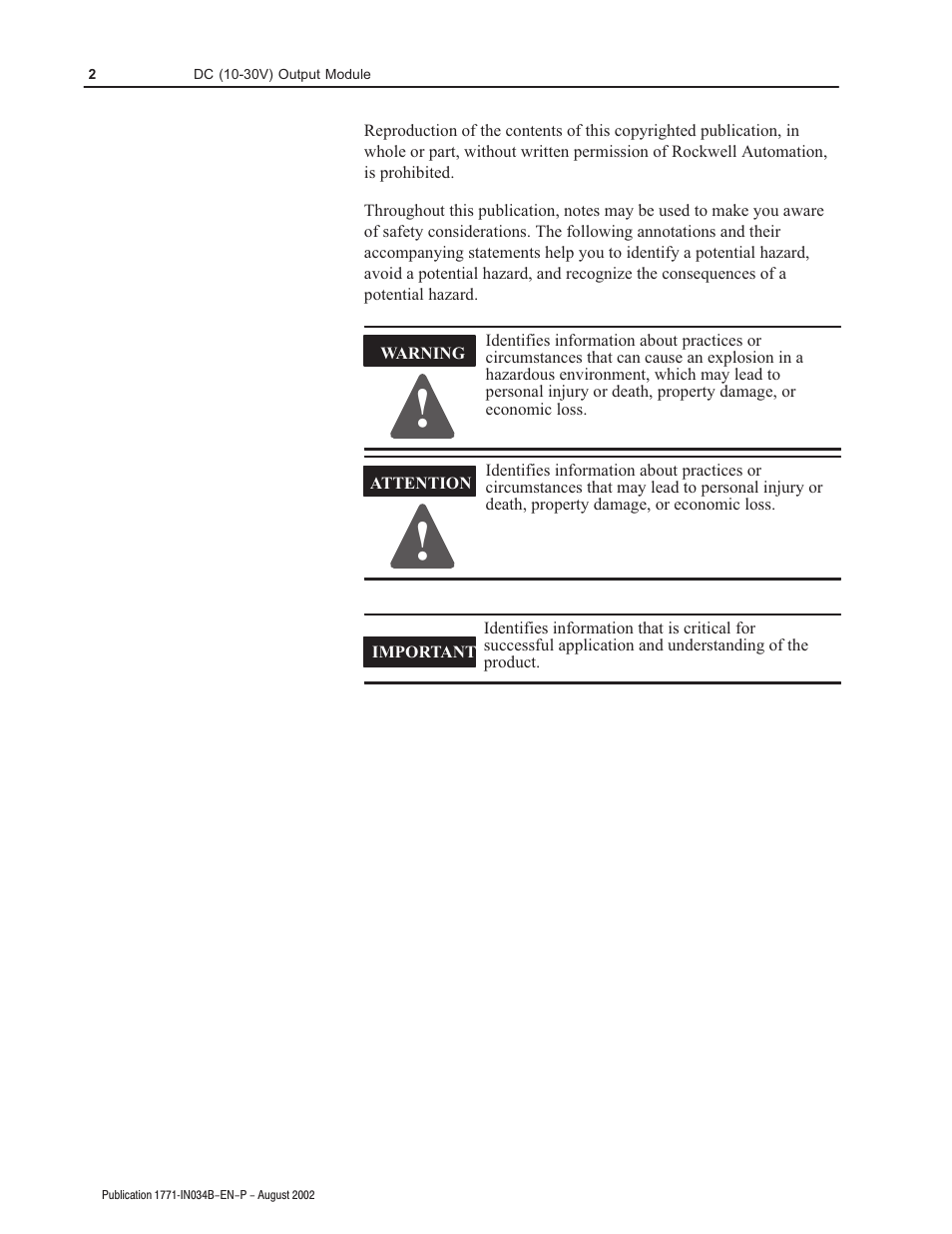 Rockwell Automation 1771-OBN DC (10-30V) Output Module Installation Instructions User Manual | Page 2 / 16